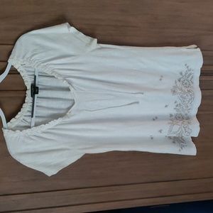 Eddie Bauer,  top with embroidered bottom, size L